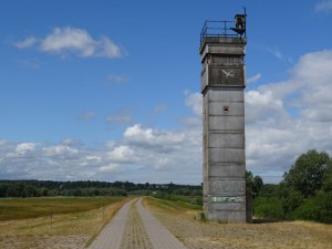 East German guard tower by the Elbe River