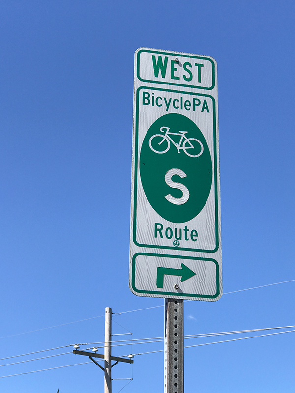 PA Bicycle Route Sign